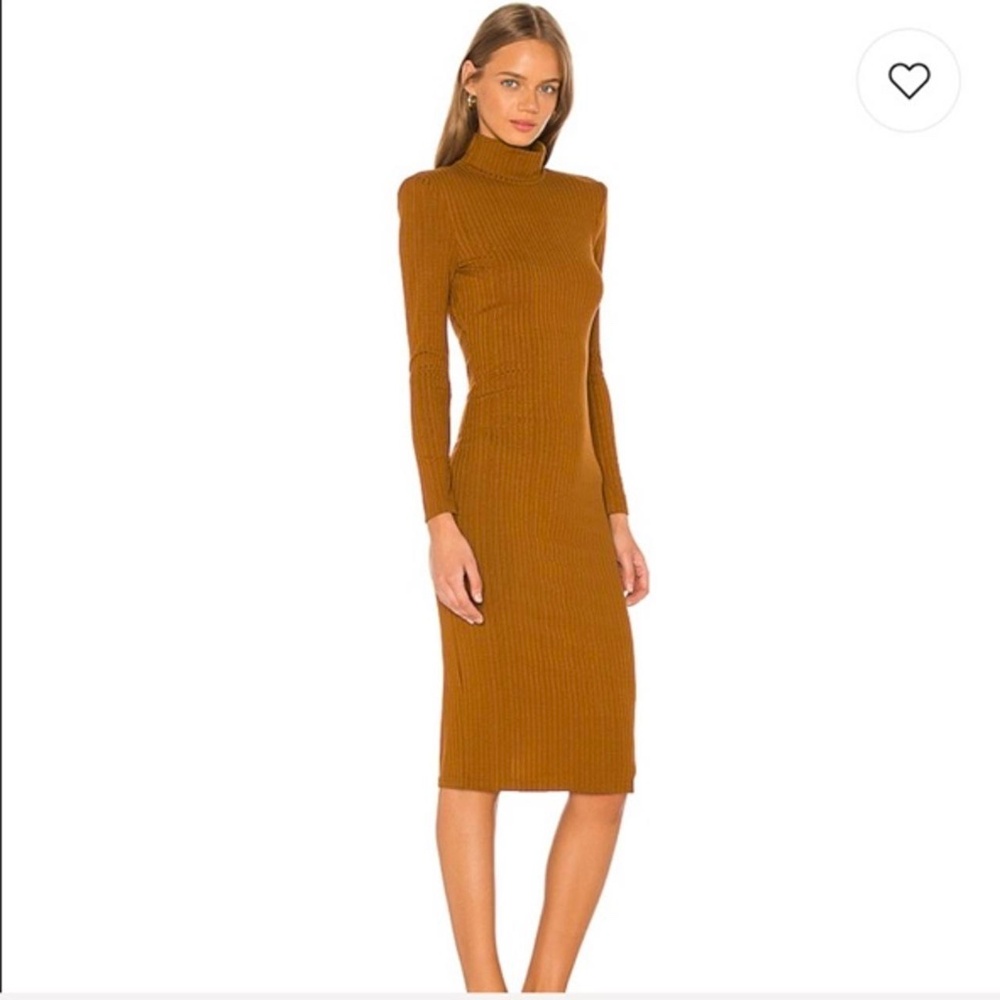 LPA Revolve Jovie Ribbed Open Back Long Sleeve Dress